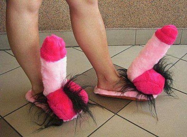 This funny slippers are gift for my sweet girlfriend :)