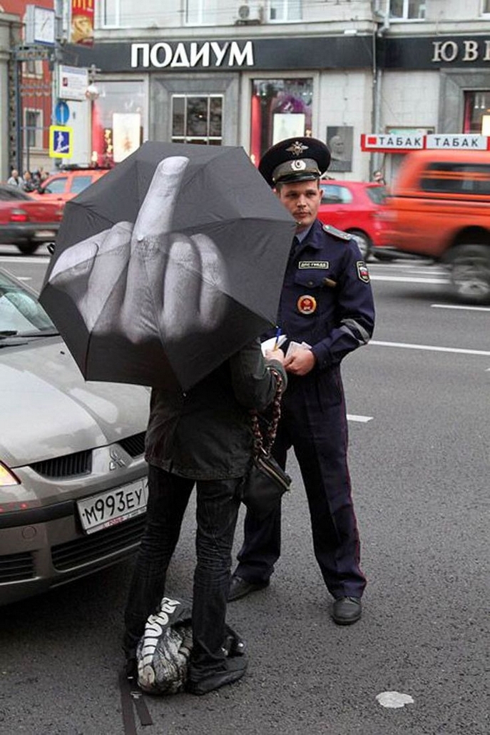 Cool Umbrella With Great Funny Print  - \