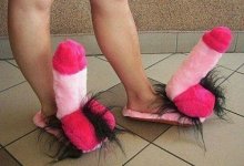This funny slippers are gift for my sweet girlfriend :)